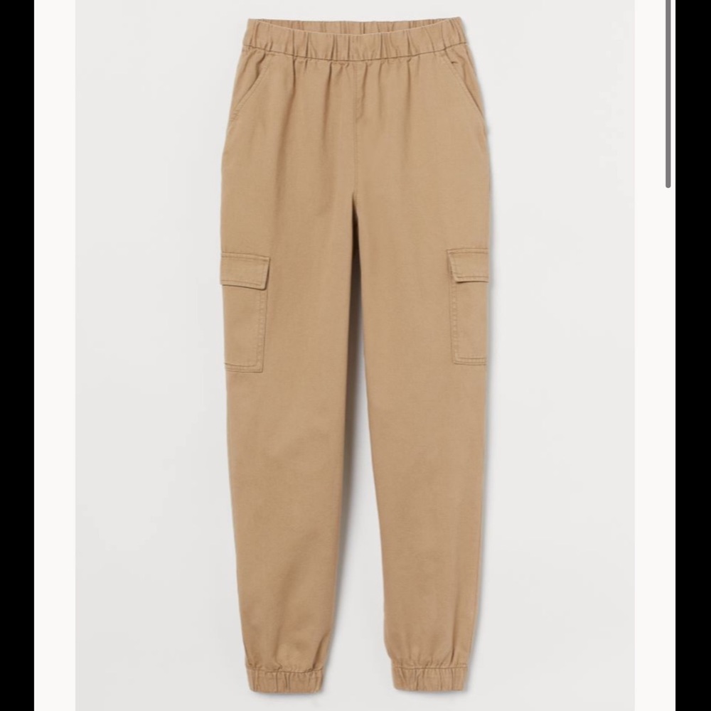H&M Twill Cargo Pants light beige